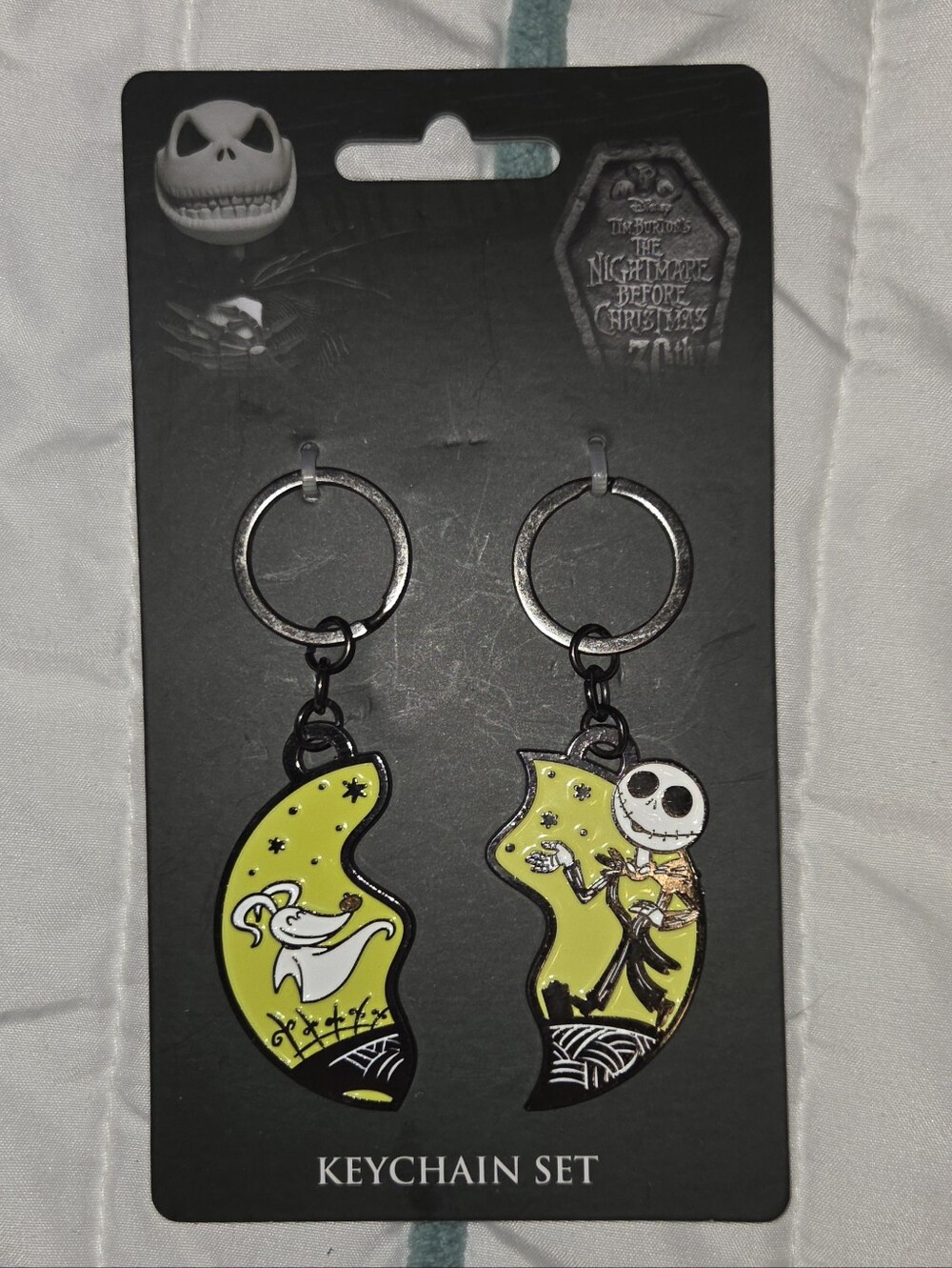 The Nightmare Before Christmas Jack & Zero Keychain Set